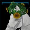 Stately sunflower horse crown
