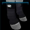 Franziska's black leg wraps