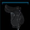 Black classic jumping saddle